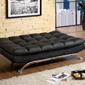 Furniture of America Adelle Convertible Sofa/Futon, Black