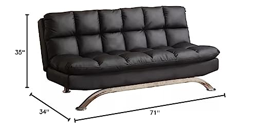 Furniture of America Adelle Convertible Sofa/Futon, Black