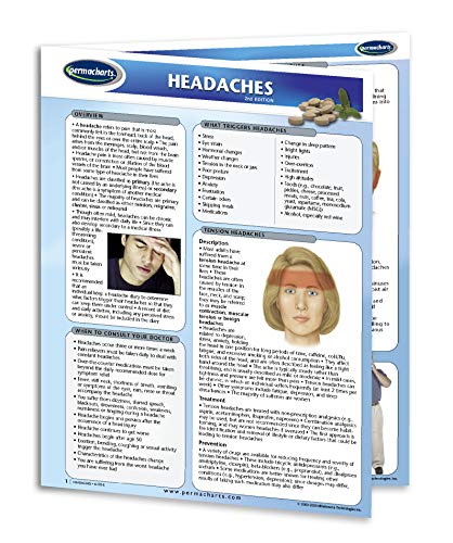 Headaches Guide - Medical Quick Reference Chart - 8.5" x 11" 4-Page Laminated