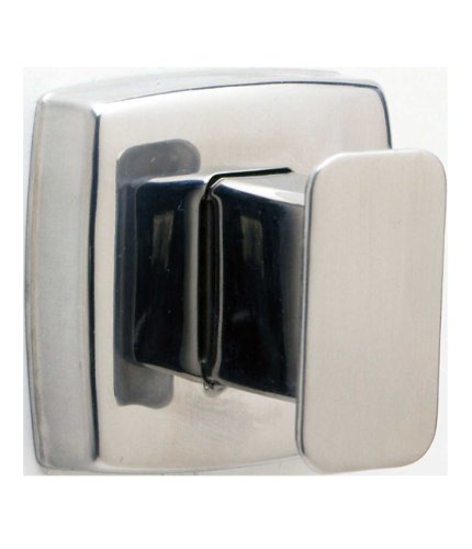 Bobrick 76717 Stainless Steel Surface Mounted Single Robe Hook, Satin Finish, 1-3/16" Width x 1-5/8" Height