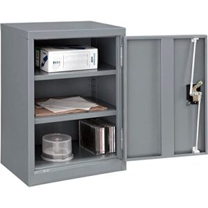 Global Industrial Assembled Wall Storage Cabinet, 18" W x 12" D x 26" H, Gray