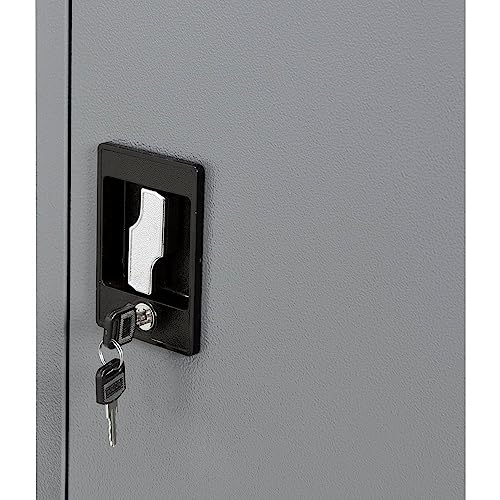 Global Industrial Assembled Wall Storage Cabinet, 18" W x 12" D x 26" H, Gray