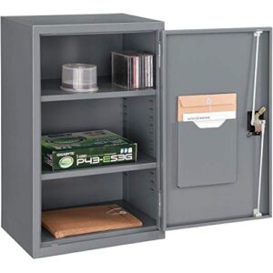 Global Industrial Assembled Wall Storage Cabinet, 19-7/8x14-1/4x32-3/4, Gray