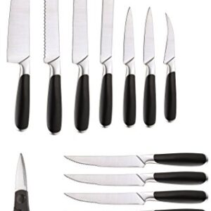 Chicago Cutlery Belden 15 Piece Premium Kitchen Knife Set with Cherry-Stain Block, Stainless Steel Blades to Resist Rust, Stains, and Pitting, Knives Set for Kitchen