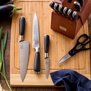 Chicago Cutlery Belden 15 Piece Premium Kitchen Knife Set with Cherry-Stain Block, Stainless Steel Blades to Resist Rust, Stains, and Pitting, Knives Set for Kitchen