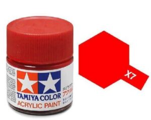 tamiya models x-7 mini acrylic paint, red