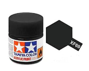 tamiya 81769 acrylic mini xf69 nato black 1/3 oz