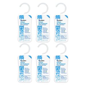 airboss closet air freshener, continuously releases fragrance, fresh linen, 4 oz hanger (pack of 6)