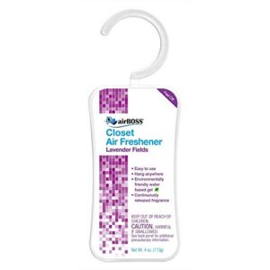 airBOSS Closet Air Freshener - (6 Pack) 4 oz - Lavender Fields Scented Air Freshener for Closets - Continuously Releases Fresh Fragrance