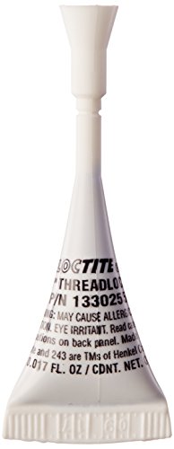 Loctite 1330255 Blue 243 Medium Strength Threadlocker, 360 Degree F Maximum Temperature, 0.5 mL Capsule (442-1330255)