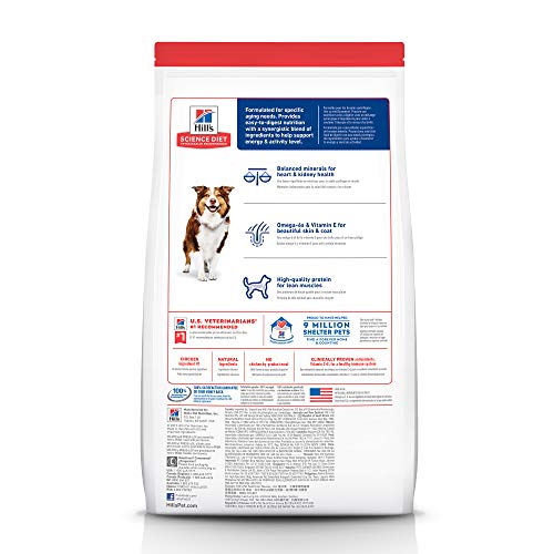 Hill's Science Diet Dry Dog Food, Adult 7+ for Senior Dogs, Chicken Meal, Barley & Rice Recipe, 33 lb. Bag