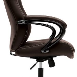 HON Managerial Office Chair- High-Back Computer Desk Chair with Loop Arms , Brown (VL402)