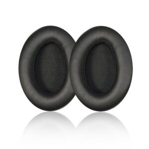 replacement earpad ear pad cushions for monster beats by dr. dre studio headphones - old version (not for solo headphones) with it is logo headphone cable cord clip