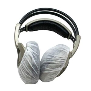 Large Stretchable Headphone Covers - White - Bag of 100 - fits Earmuff-Style Headphones