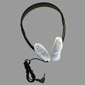 Scan Sound, Inc. Small Stretchable Headphone Covers - White - Bag of 100 - Stretches up to 2 1/2 inches