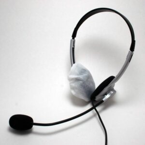 Scan Sound, Inc. Small Stretchable Headphone Covers - White - Bag of 100 - Stretches up to 2 1/2 inches