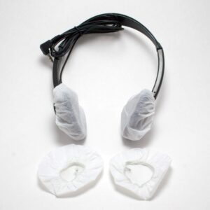 Scan Sound, Inc. Small Stretchable Headphone Covers - White - Bag of 100 - Stretches up to 2 1/2 inches