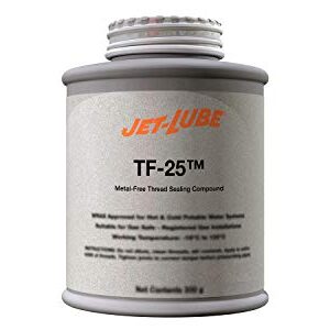 Jet-Lube TF-25 - Heavy Duty | Anti-Seize | Thread Sealant | High Temperature | Brushable | Lead-Free | Water-resistant | 1 Lb.