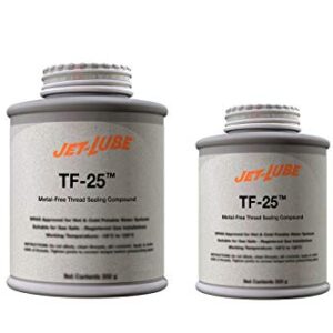 Jet-Lube TF-25 - Heavy Duty | Anti-Seize | Thread Sealant | High Temperature | Brushable | Lead-Free | Water-resistant | 1 Lb.