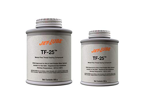 Jet-Lube TF-25 - Heavy Duty | Anti-Seize | Thread Sealant | High Temperature | Brushable | Lead-Free | Water-resistant | 1 Lb.