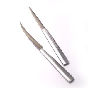 2 pc of fruit vegetable carving knifes thai cutter style with stainless handle tools
