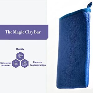 Ragnify Pack of 2 Clay Mitt Auto Detailing Medium Grade Alternative Mitt for Flawless Removal of Surface Bonded Micro Contaminant (Blue)