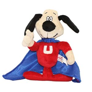 multipet underdog talking dog toy, 9-inch, brown/red/blue, small