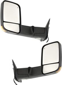 kool vue set of 2 mirror compatible with 2011-2012 ram 1500, 2011-2012 ram 2500, fits 2009-2010 dodge ram 1500 & 2010 dodge ram 2500 driver and passenger side ch1320315, ch1321315