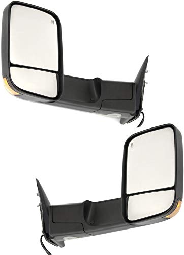 Kool Vue Set of 2 Mirror Compatible with 2011-2012 Ram 1500, 2011-2012 Ram 2500, Fits 2009-2010 Dodge Ram 1500 & 2010 Dodge Ram 2500 Driver and Passenger Side CH1320315, CH1321315