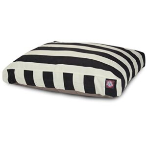 Majestic Pet Vertical Stripe Rectangle Dog Bed, Black, Medium