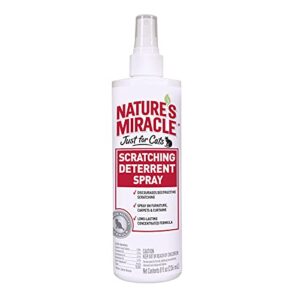 nature's miracle products cnap5778 just for cats no scratch deter spray, 8-ounce