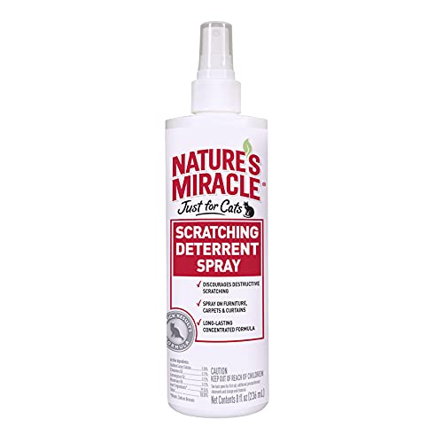 Nature's Miracle Products CNAP5778 Just for Cats No Scratch Deter Spray, 8-Ounce