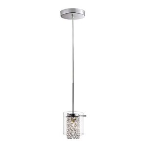bazz pr3811cb glam pendant light, dimmable, adjustable, easy installation, 59-in, clear glass