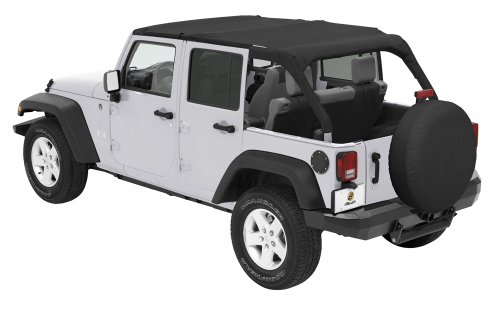 Bestop 52594-35 Black Diamond Safari-Style Bikini Top for 2010-2018 Wrangler JK Unlimited