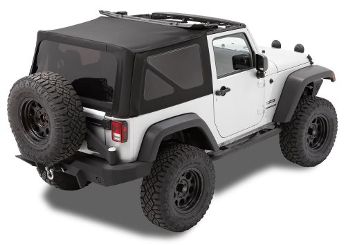 Bestop 7984617 Black Twill Replace-A-Top for OEM Hardware - 2010-2018 Wrangler 2-Door