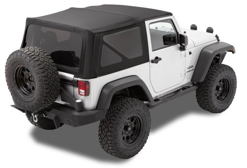 Bestop 7984617 Black Twill Replace-A-Top for OEM Hardware - 2010-2018 Wrangler 2-Door