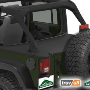 Pavement Ends by Bestop 41829-35 Black Diamond Cargo Cover for 2007-2018 Jeep Wrangler JK Unlimited