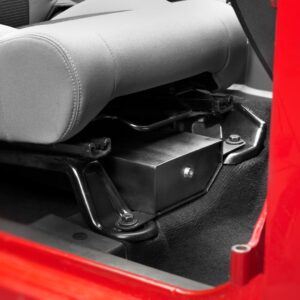 Bestop 4264201 Underseat Storage Lockbox - Passenger Side for 2007-2010 Wrangler JK 2-Door & 2007-2018 Wrangler JK 4-Door