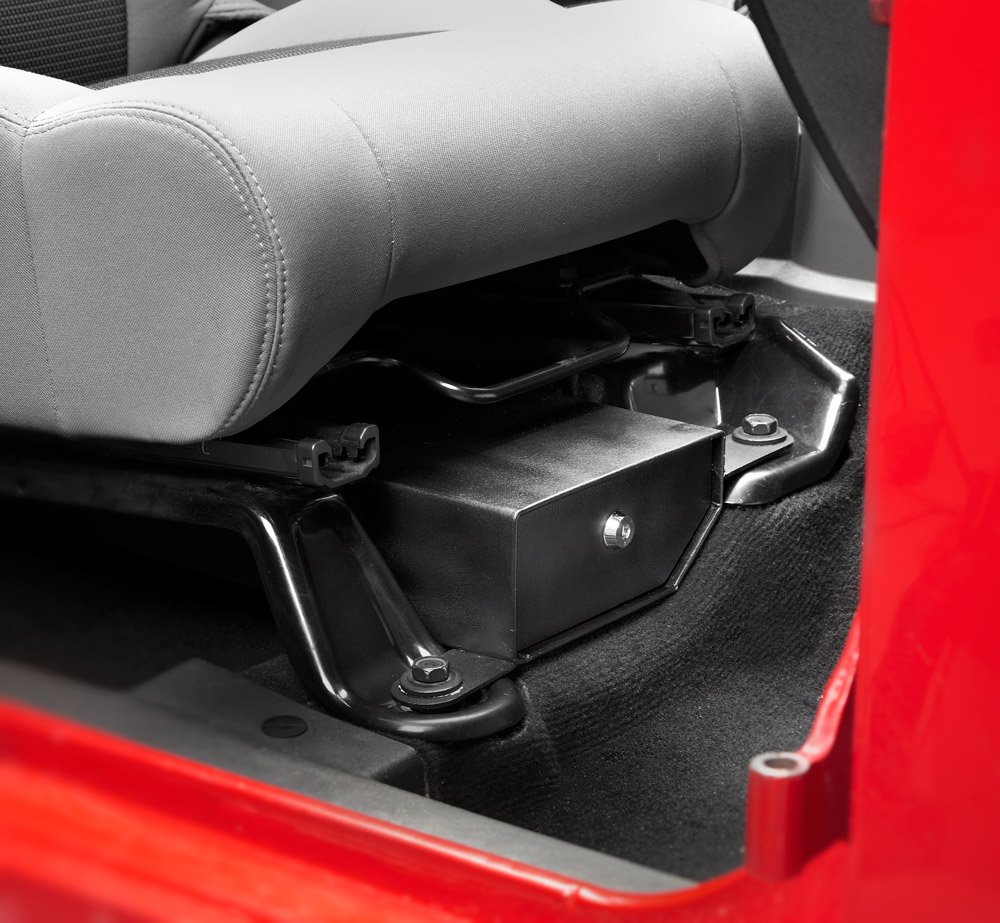 Bestop 4264201 Underseat Storage Lockbox - Passenger Side for 2007-2010 Wrangler JK 2-Door & 2007-2018 Wrangler JK 4-Door