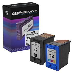 speedy inks remanufactured ink cartridge replacement for hp 27 and hp 28 (1 black, 1 color, 2-pack)