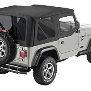 Pavement Ends by Bestop 51197-35 Black Diamond Replay Replacement Soft Top Tinted Back Windows with Upper Door Skins for 1997-2006 Jeep Wrangler