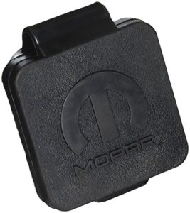 mopar 1 pack 82208455ab hitch plug, 2", black, logo
