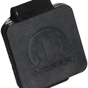 Mopar 1 Pack 82208455AB Hitch Plug, 2", Black, Logo