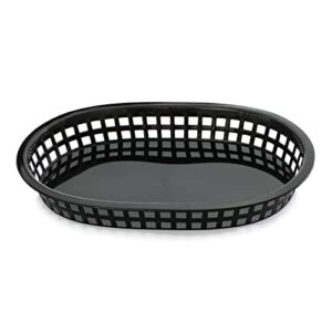 New Star Foodservice 44041 Fast Food Baskets, 10.5 x 7 Inch, Set of 12, Black