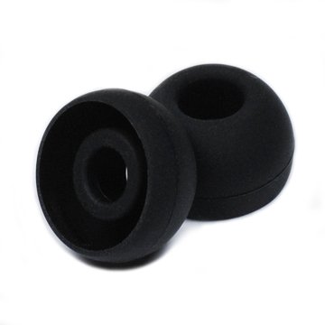 10 Black Large Replacement Silicone Earbud Tips for Skullcandy, Sony, Creative, Audio-Technica, Panasonic, V-Moda, Skullcandy, Sennheiser, Philips in-Ear Earphones