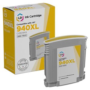 ld products remanufactured ink cartridge replacement for hp 940xl c4909an high yield (yellow)