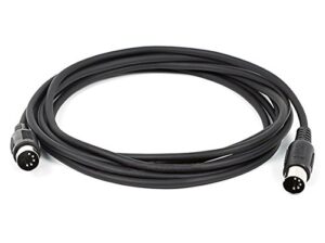 monoprice midi cable - 10 feet - black, 5 pin din connectors, molded connector shells