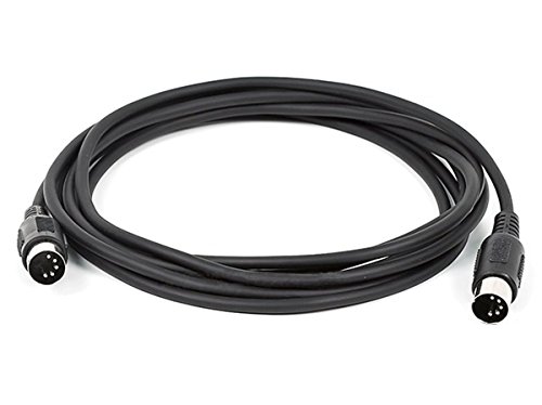 Monoprice MIDI Cable - 10 Feet - Black, 5 Pin DIN Connectors, Molded Connector Shells