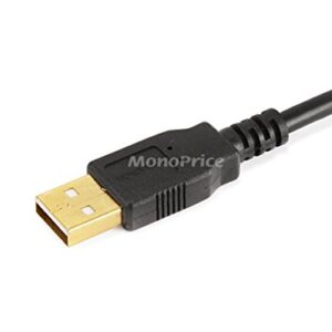 Monoprice USB 2.0 Cable - 1.5 Feet - White | USB Type-A Male to USB Type-A Male, 28/24AWG, Gold Plated, 480 Mbps