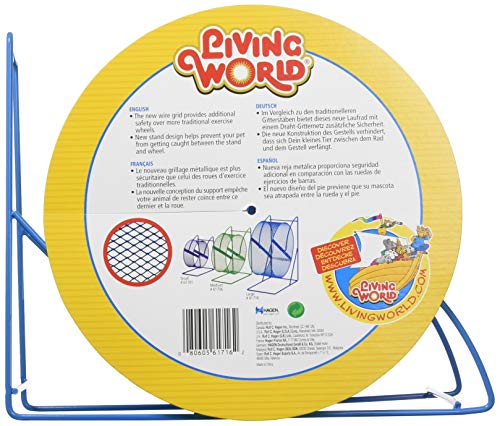 Living World Deluxe Exercise Wheel, Guinea Pig and Small Animal Wheel, Blue